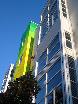 A live / work building facade in San Francisco