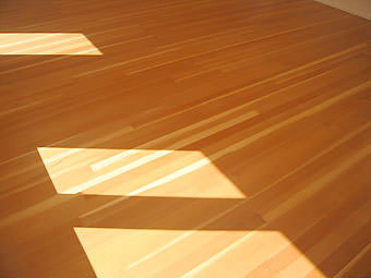 Hardwood flooring highlights an addition / renovation